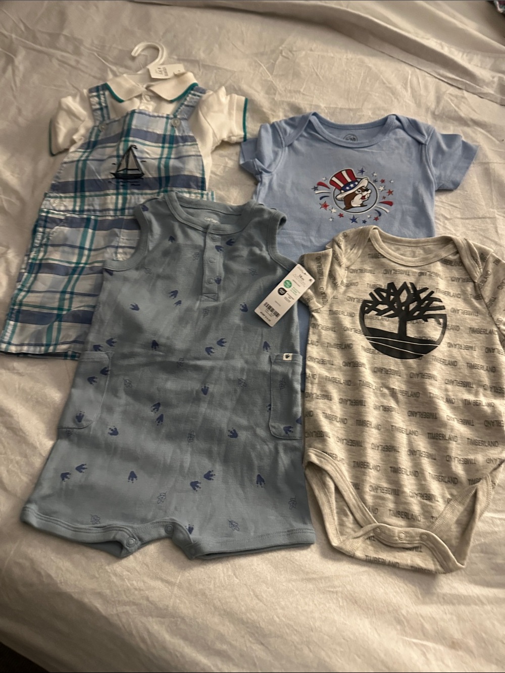 Timberland, Crown & Ivy, Carters, Buc-ees 4 Piece Lot 18 Mos. NWT